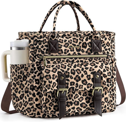 LOVEVOOK Cheetah Print Lunch Bag Women, Insulated Lunch Tote Bag by LOVEVOOK