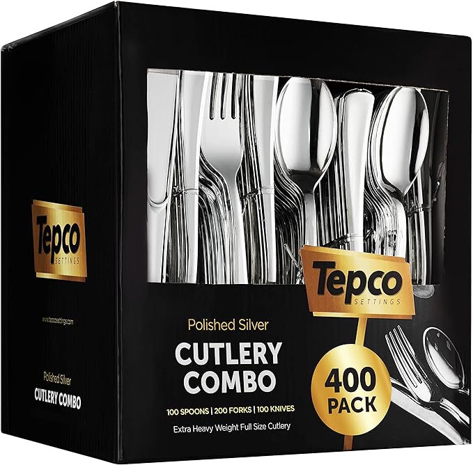 400 Plastic Silverware Set by TepcoSettings