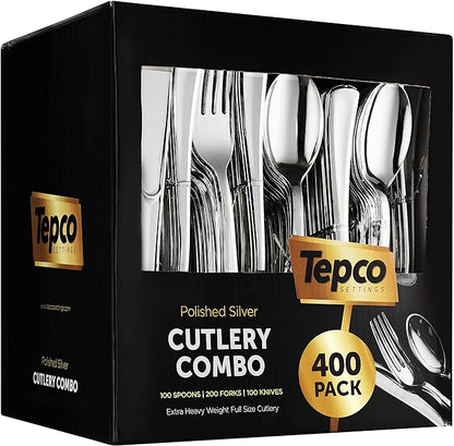 400 Plastic Silverware Set by TepcoSettings