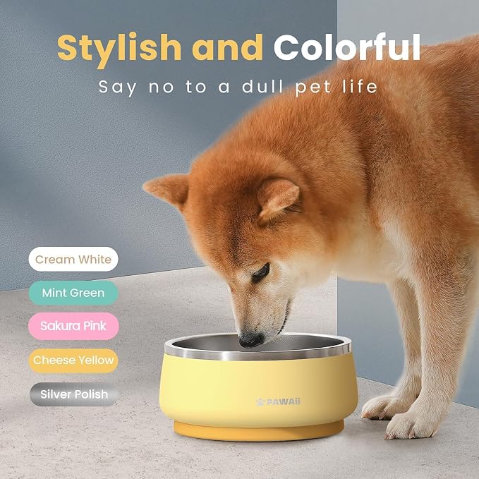 Pawaii Dog Bowl, 34 oz Stainless Steel Food and Water Bowl, ID Tag, 1 Pack | - Image 6