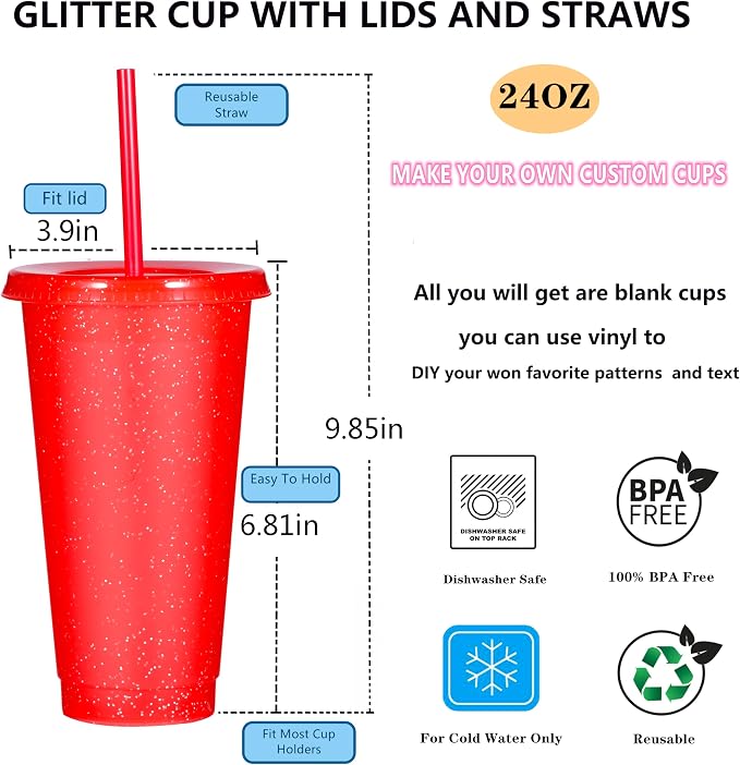 Suertestarry Tumbler with Straw and Lid, Water Bottle Iced Coffee Travel Mug Cup - Image 2