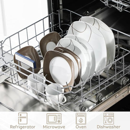 VEWEET 30 PCS Ceramic Dinnerware Sets - Image 5