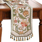 Patdrea Designer Elegant French Velvet Table Runner, Colorful Floral Print by patdrea