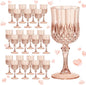 7OZ Plastic Wine Glasses, Reusable Vintage Goblets Unbreakable Drinking Glasses by Unknown