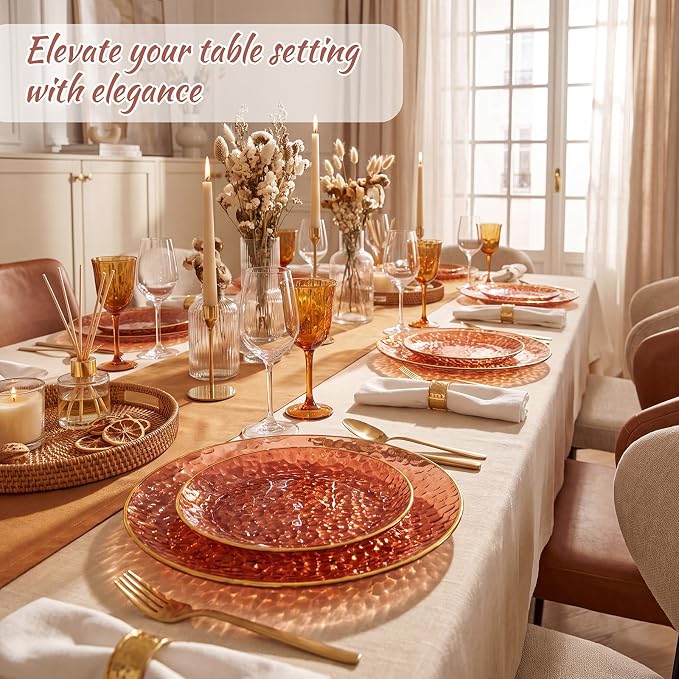 Rubtlamp 60Pcs Amber Plastic Plates - Image 3