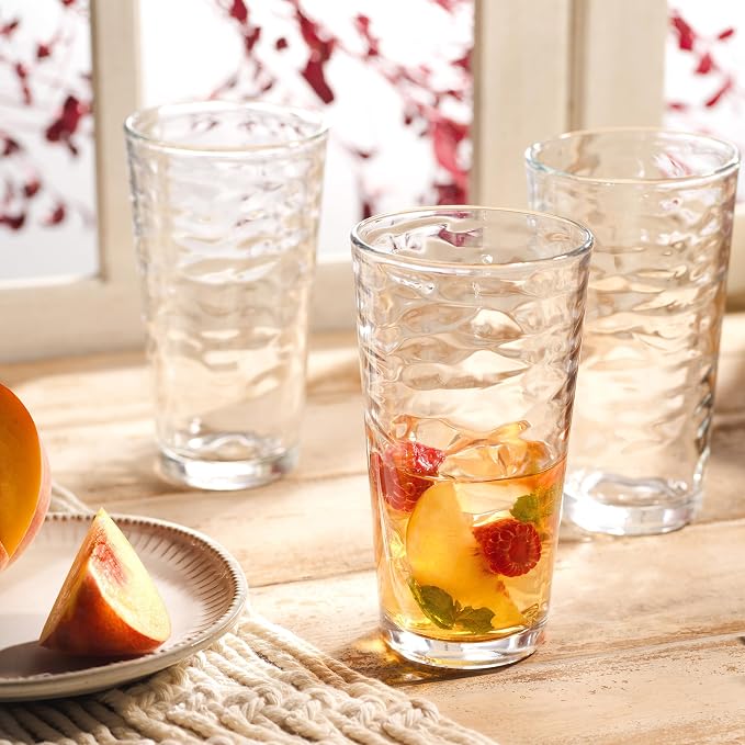 Glaver's Drinking Glasses Set of 10 Highball Glass Cups, 17 Oz Cooler - Image 4