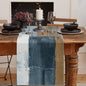Emvency Table Runner, 13x72 Inch, Abstract Gold Navy | Painting Modern Dining by Emvency
