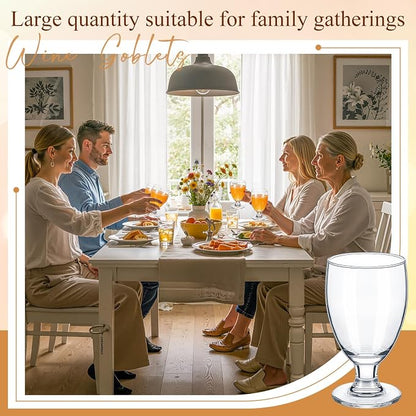 Patelai Set of 6 Water Goblet, 10.5 oz Clear Drinking Glasses Bulk Dishwasher - Image 7