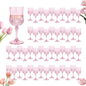 48Pack Plastic Wine Glasses, 7oz Vintage Goblets by LEYIQU