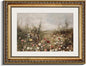 InSimSea Retro Gold Framed Wall Art, Vintage Classical Wildflower Field Meadow Flowers Canvas Print Home Wall Decor, Landscape Farmhouse Decor, Antique Picture Frame Retro Paintings, 11x14 Inch