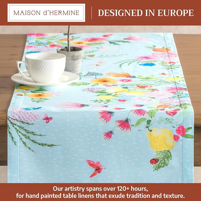 Maison d' Hermine Table Runner 100% Cotton 14.50" x 72" | Table Runners 72 - Image 2