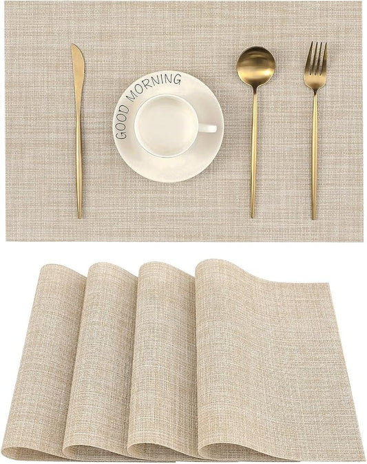Leetaltree Beige Placemats Set of 4 by Leetaltree-ArtatEveryTable
