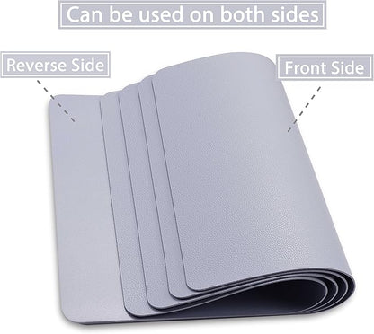 Wipeable Placemats Leather Table Mats Waterproof Heat-Resistant Easy to Clean for Dining Table Set Kitchen Table (6, Pale Blue)