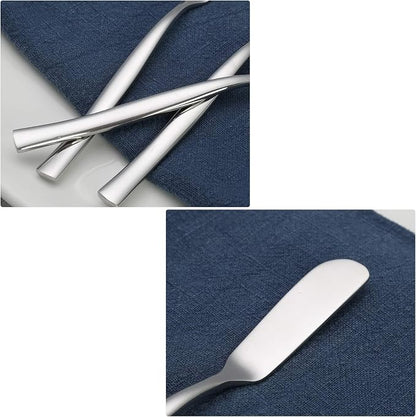 Stainless Steel Butter Knife Set of 12, Spreader Knives - Image 4