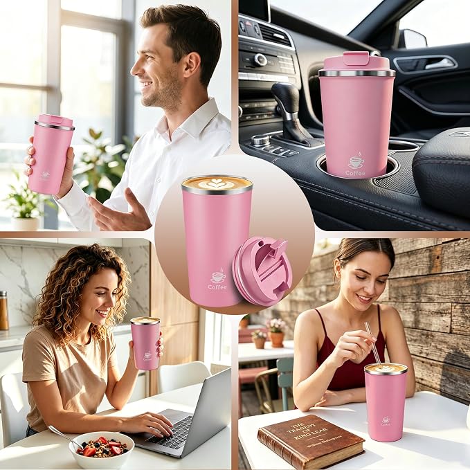 17oz Travel Coffee Mug, Leakproof Vacuum Coffee Cup Insulated Tumbler | 304 - Image 7