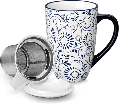 vancasso SELENE Porcelain Tea Mug, 18 oz Porcelain Tea Cup by vancasso
