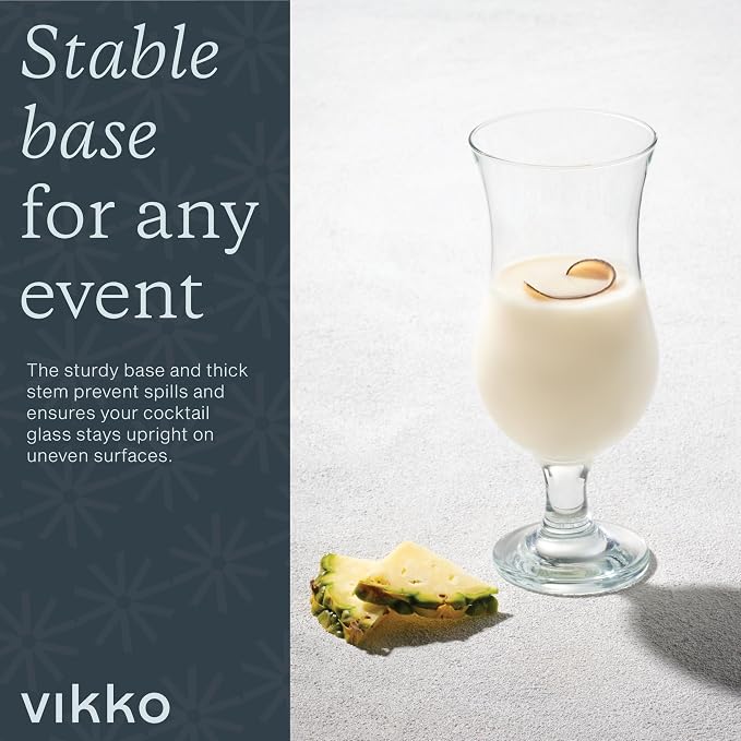 Vikko Hurricane Glasses, 13.25 Ounce Cocktails Glasses Set, Durable Dishwasher - Image 6