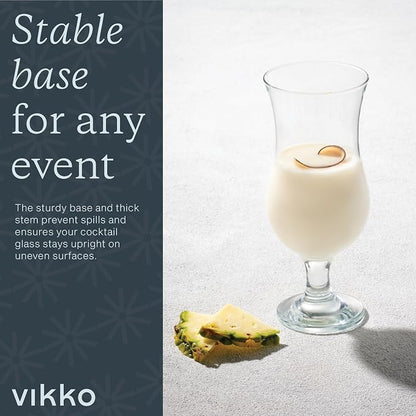 Vikko Hurricane Glasses, 15.5 Ounce Cocktails Glasses Set, Durable Dishwasher - Image 6
