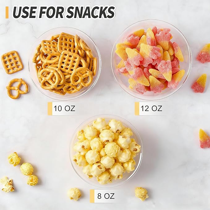 8 oz Small Clear Plastic Bowls, 100 Pack | Disposable Hard Plastic Party - Image 6