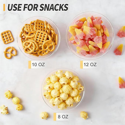 10 oz Small Clear Plastic Bowls, 60 Pack | Disposable Hard Plastic Party - Image 6