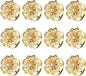 KPOSIYA Set of 20 Napkin Rings, Metal Gold Hollow Out Flower Napkin Ring Holder for Wedding Party Holiday Banquet Christmas Dinner Delicate Serviette Buckles Decor Favor (20, Flower-Gold)