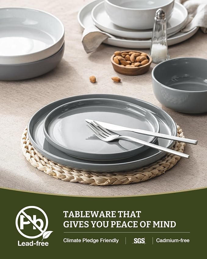 Famiware Milkyway 24-Piece Stoneware Dinnerware Set, Dishes Set - Image 8