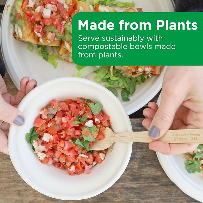 World Centric Compostable Paper Bowls, 11.5 Oz | Made from Unbleached Plant - Image 7