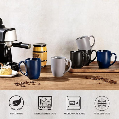 AmorArc 12oz Coffee Mugs Set of 6, Large Coffee Mugs - Image 4