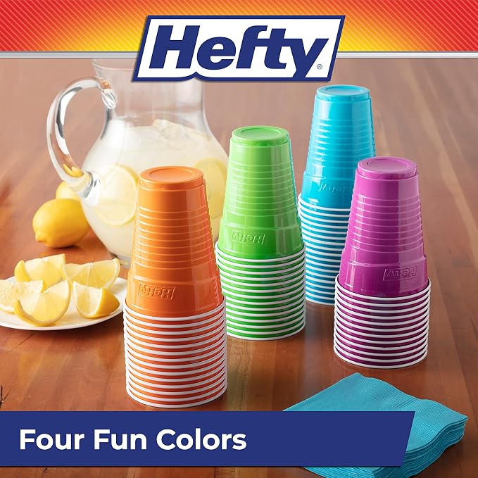 Hefty Party On Disposable Plastic Cups, 16 Ounce, Disposable Plastic Cups - Image 6
