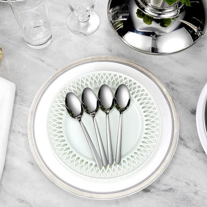 Premium Aline 4-Piece 6.4-Inch Teaspoon Set | 18/10 Stainless Steel Teaspoons; - Image 7