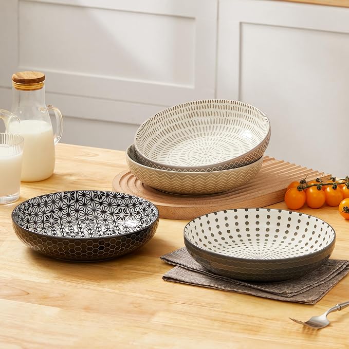 Signature Housewares 36 OZ Shallow Dinner Bowls/Deep Plates Perfect - Image 9