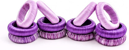 Thread Napkin Ring Set of 24 - Beautiful Elegant Fancy Decorative Napkin Holder for Dining Table Décor, Farmhouse, Wedding, Dinner, Party, Family Gathering, Easter, Everyday Use - Purple Combo