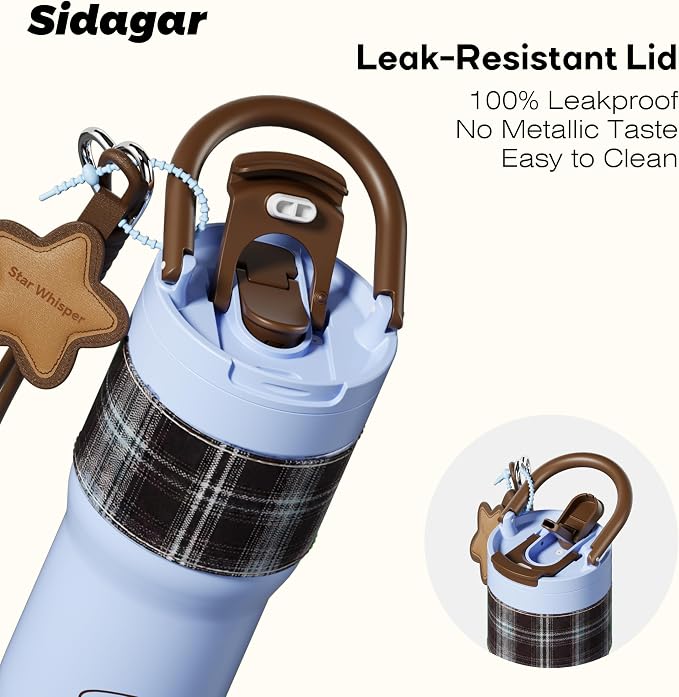 25oz Insulated Tumbler Ceramic Stainless Steel Water Bottle, Leak Proof - Image 3