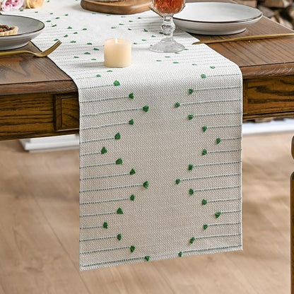 Artoid Mode Dark Green Boho Table Runner by ArtoidMode