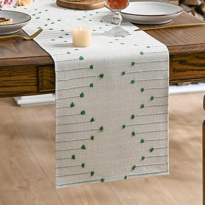 Artoid Mode Dark Green Boho Table Runner by ArtoidMode