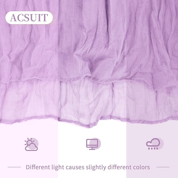 8 Pack Lavender Cheesecloth Table Runner 20 x 120 inch Gauze Table Runners 10 - Image 7