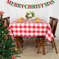 ShinyBeauty 60"x120" Red and White Rectangle Tablecloth Checkered Gingham | Red by ShinyBeauty