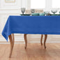 Solino Home Linen Tablecloth for Rectangle Tables 60 x 120 Inch - Classic Hemstitch 100% Pure Linen Royal Blue Table Cloth - Machine Washable Cloth Tablecloth for Spring