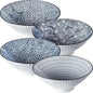 38 oz Japanese Ramen Bowls Set of 4, Large Pho Bowls, 8 Inch Ceramic Blue and by Unknown