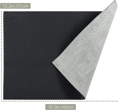 SUEH DESIGN Leather Placemats Set of 6 Reversible Table Mats Heat Resistant Waterproof No-Slip Place Mats for Dining Table Kitchen Parties