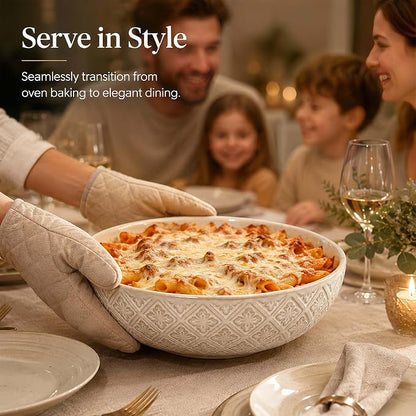 22 Oz Pasta Bowls Set of 4, Ceramic Soup Bowls, 8 inch Large Serving Bowl - Image 6