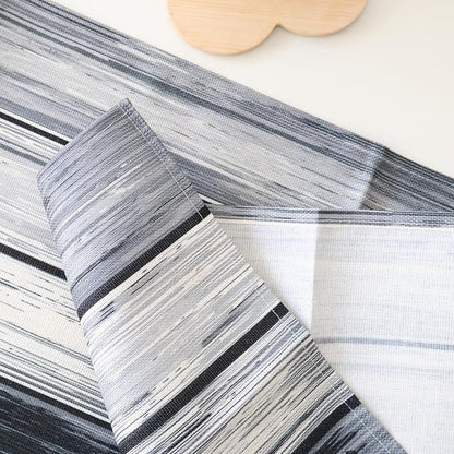 OYIMUA Grey Striped Vintage Table Runner, Rustic Farmhouse Style Kitchen Dining - Image 5