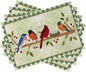 Seliem Spring Birds Tree Branches Placemats Set of 4 | Cardinal Bluebird by Seliem
