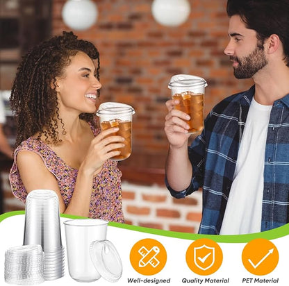 Ziliny 50 Sets Clear Plastic Coffee Cups - Image 6