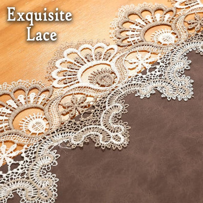 Lace Table Runner, Waterproof Oil-Proof PU Leather Table Runner - Image 4