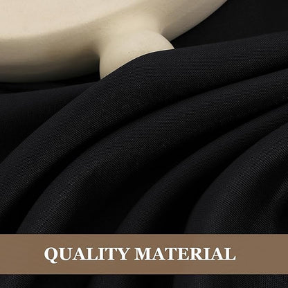 Fitable Black Tableclothes for Rectangle Tables, 6 Pack - 90 x 132 Inch - Reusable and Elegant Tablecloths, Polyester Fabric Table Covers for Wedding, Party, Banquet, Formal Events