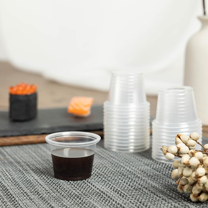 HOMIP 200PACK 1oz Plastic Portion Cups, Jello Shot Cup | Sauce Cups - Image 5