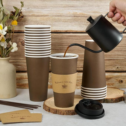 LITOPAK 100 Pack 20 oz Coffee Cups - Image 3