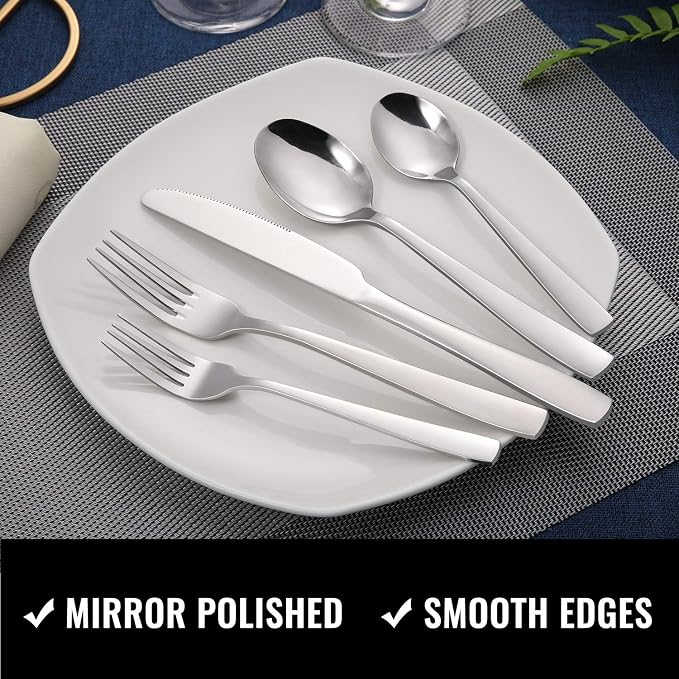Hiware 72-Piece Silverware Set for 12, Stainless Steel Flatware Cutlery Set For - Image 4