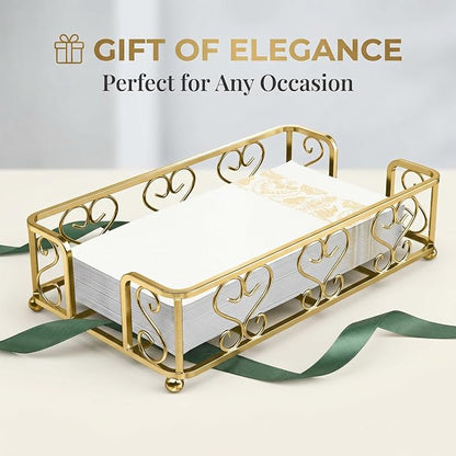 Guest Towel Holder Tray for Bathroom Countertop, Powder Room & Vanity Use - Image 6